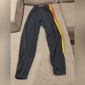 *Brand New* Aviator Nation 5 STRIPE SWEATPANTS - CHARCOAL Multiple Sizes